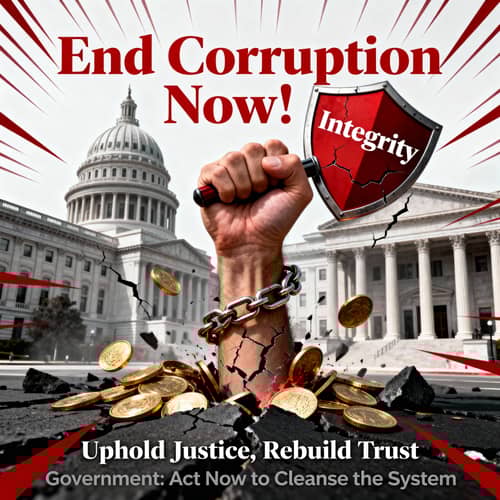 Call to End Corruption: Digital Poster Design