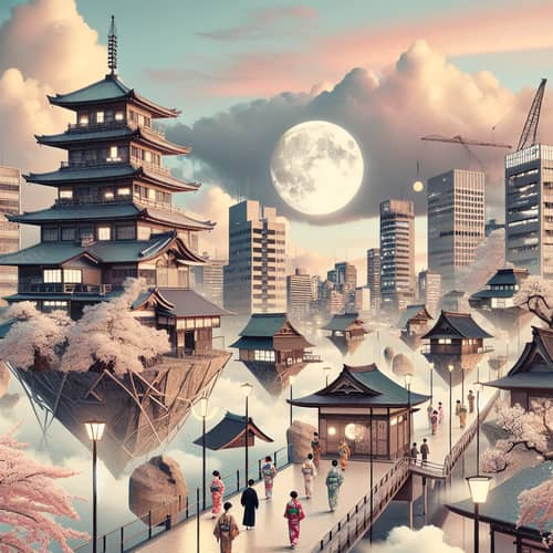 Surrealistic Hiroshima Cityscape: Rich Cultural Heritage & Unreal Landscapes