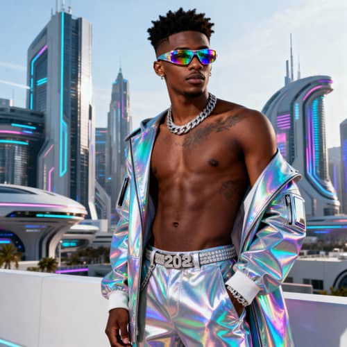 Futuristic Afro Chic Popstar Style for 2028 Futuristic Afro Chic Popstar Style for 2028