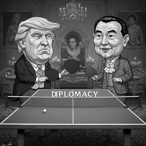 Animated Ping Pong: Satirical Political Match