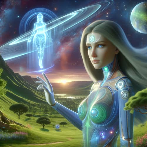 Advanced Artificial Intelligence on Verdant Alien Planet | Cortana Scene