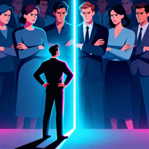 Confidence Amidst Judgment: A Striking Graphic Confidence Amidst Judgment: A Striking Graphic