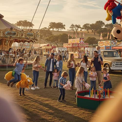 Families Enjoying a Dreamy Country Fair