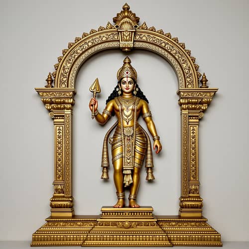 Tanjore Painting of Lord Murugan - South Indian Art