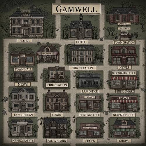Explore the Gloomy Map of Gamwell Village