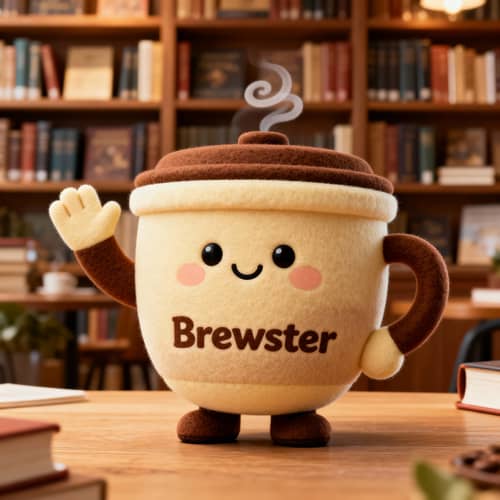 Meet Brewster: Your Favorite Bookstore Cup Mascot Meet Brewster: Your Favorite Bookstore Cup Mascot