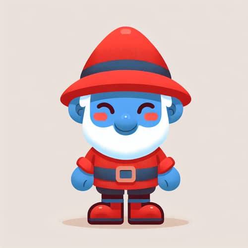 Daddy Smurf Cartoon: Red Hat, Blue Skin - Wise Village Elder Style
