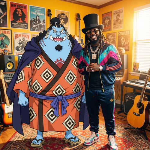 Jimbei from One Piece and T-Pain Collaboration Jimbei from One Piece and T-Pain Collaboration