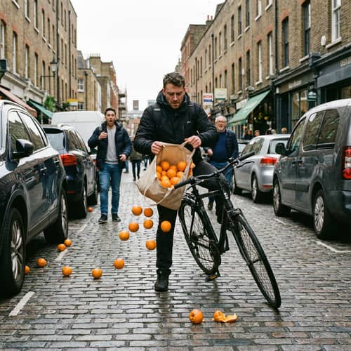 Delivery Guy Drops Oranges on Street - What to Do? Delivery Guy Drops Oranges on Street - What to Do?