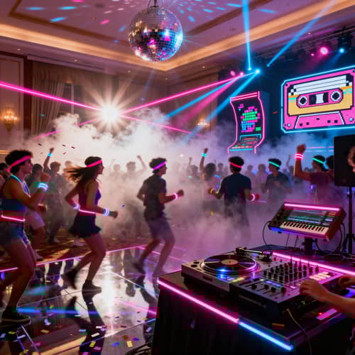 1985 Neon Disco Hotel Ballroom Experience