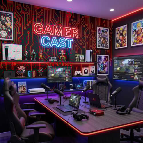 Ultimate Podcast Studio for Gaming, Tech & Anime