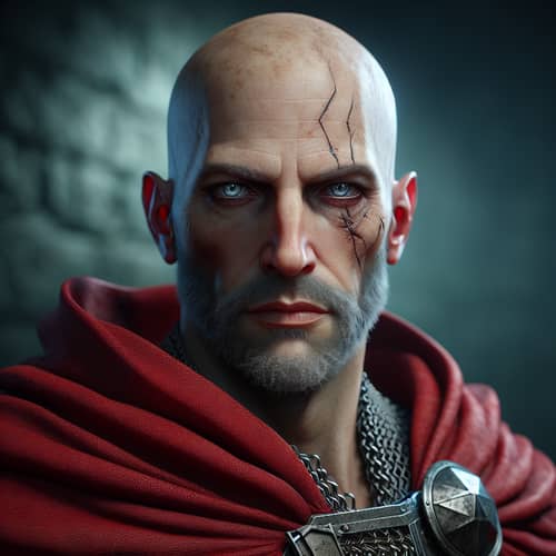 Fantasy Dungeons and Dragons Cleric Character Portrait