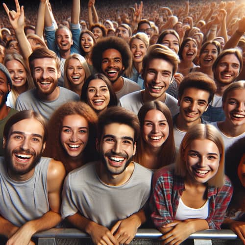Live Concert Experience: Diverse Crowd Embraces Favorite Band