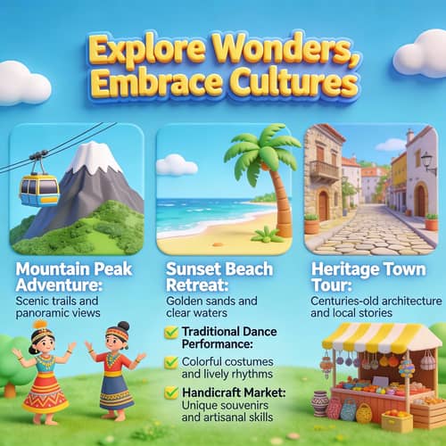 Vibrant Travel Brochure with Attractions & Culture Vibrant Travel Brochure with Attractions & Culture