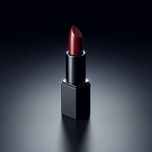 Luxurious Red Lipstick | Elegant Black Tube | Subtle Textures