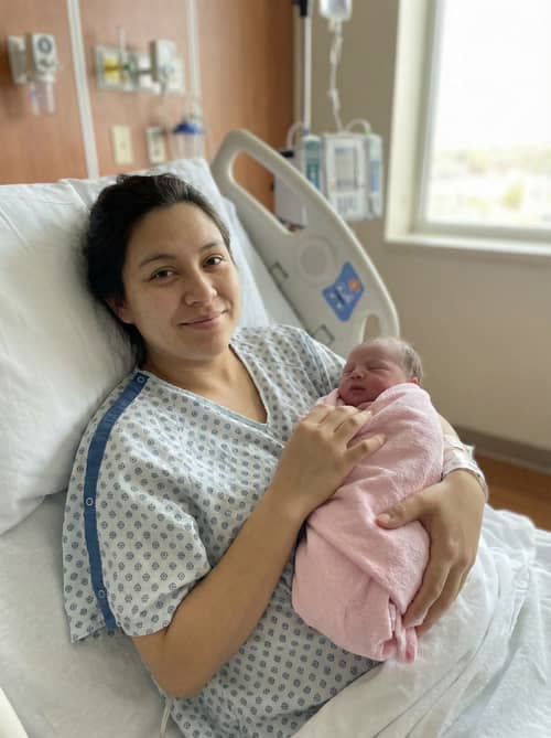Holding My Baby Girl in the Hospital Bed Holding My Baby Girl in the Hospital Bed