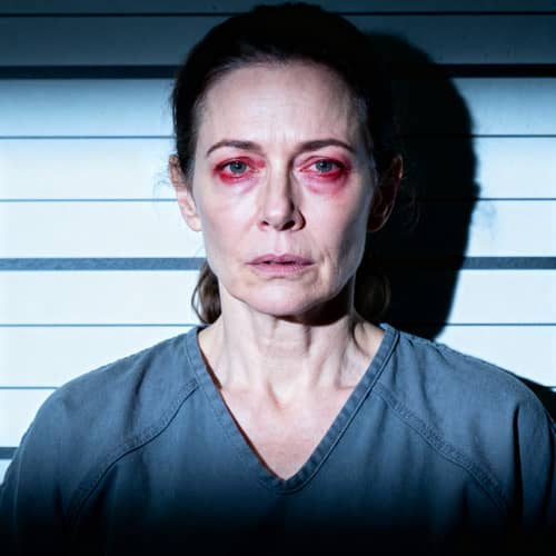 Realistic DUI Mugshot of Middle Age Woman Realistic DUI Mugshot of Middle Age Woman