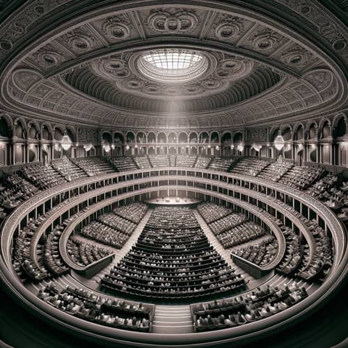 Stunning Interior View of 1000-Person Oval Auditorium