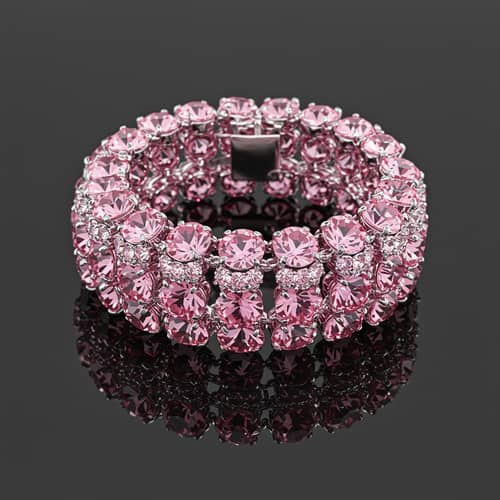 Pink Crystal Bracelet Design Ideas
