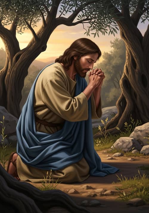 Jesus Praying: A Moment of Devotion