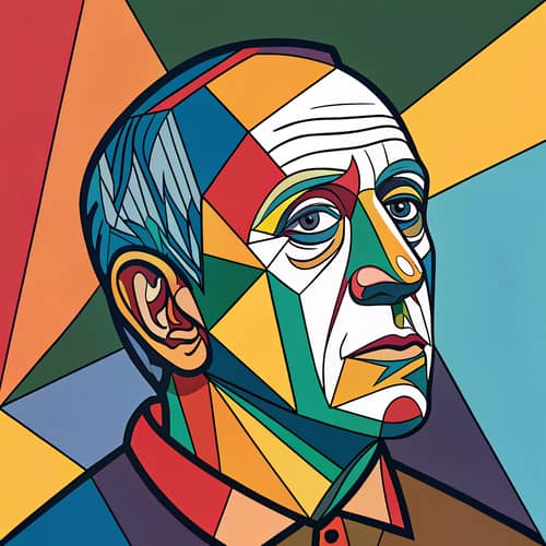 Cubist Portrait in Picasso Style - Unique Art Cubist Portrait in Picasso Style - Unique Art