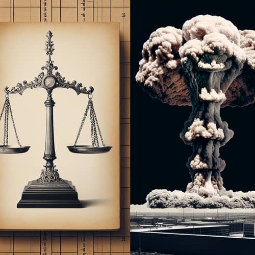 Vintage Trading Scales & Nuclear Mushroom Cloud Book Cover