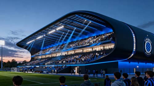 Futuristic Club Brugge Stadium 2025: A Vision in Blue & Black