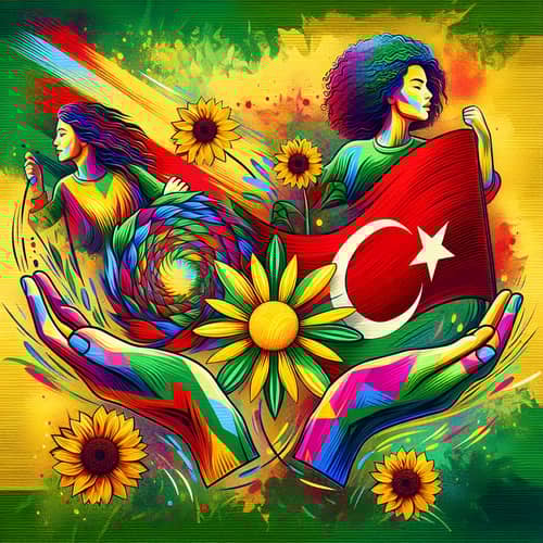 Vibrant Flag Design for Alevism, Kurdistan, and Diversity