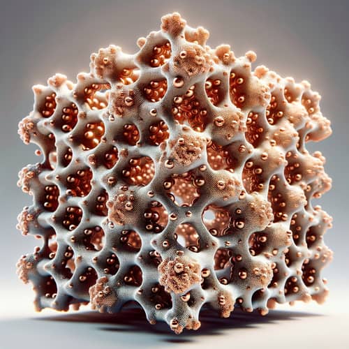 Detailed Copper Foam Catalyst Visualization
