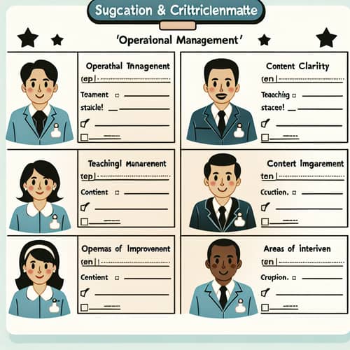Suggestion & Criticism Template for Operational Management Instructors