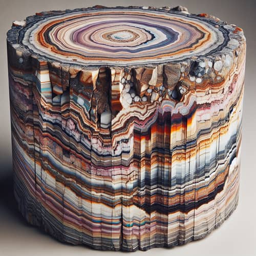 Layered Geological Formations: Intricate Textures & Patterns