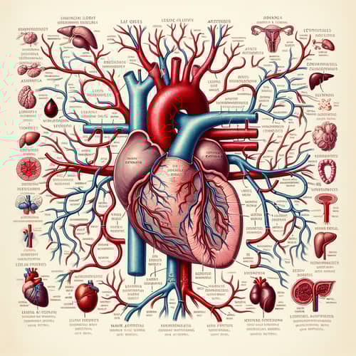 Detailed Diagram of Human Circulatory System - Anatomy Chart