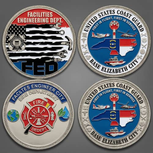 Custom Challenge Coin for Coast Guard Base Elizabeth City Custom Challenge Coin for Coast Guard Base Elizabeth City