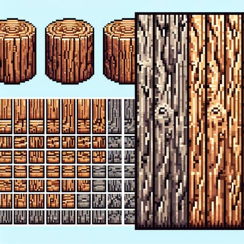 512px Wood Beam Pixel Art Sprite Sheet