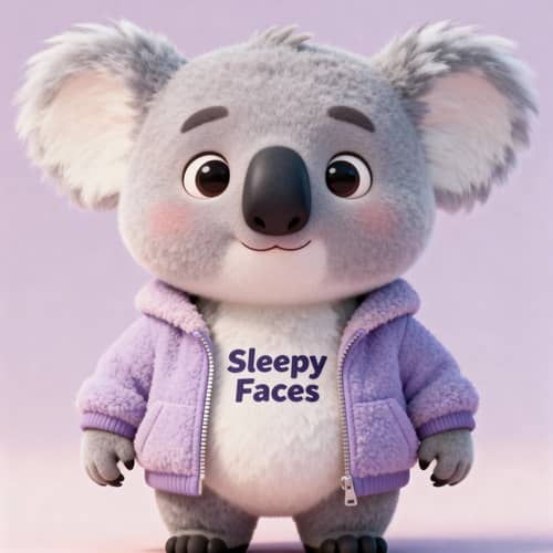 Cute Animated Koala with Sleepy Faces Jacket