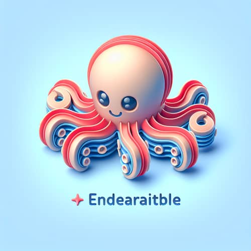 Charming Octopus 3D Icon | Friendly & Adorable Design