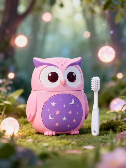 Cute Owl Toothbrush Holder for Kids