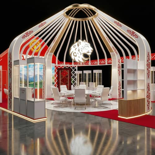 Modern Kyrgyz National Pavilion 3D Design Modern Kyrgyz National Pavilion 3D Design