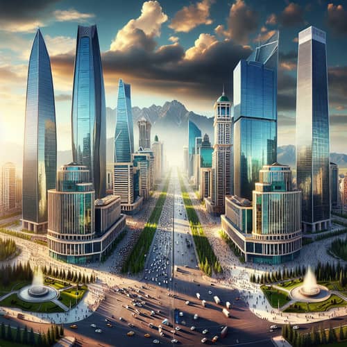 Bishkek City International Business Center: Urban Marvels & Mountain Backdrop