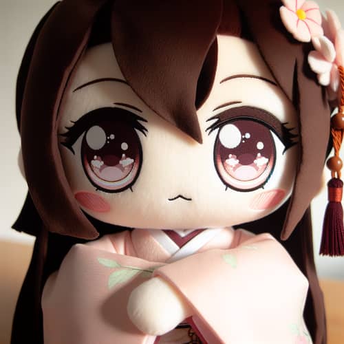 Adorable Stylized Anime Girl Plush Toy - Collectible Doll