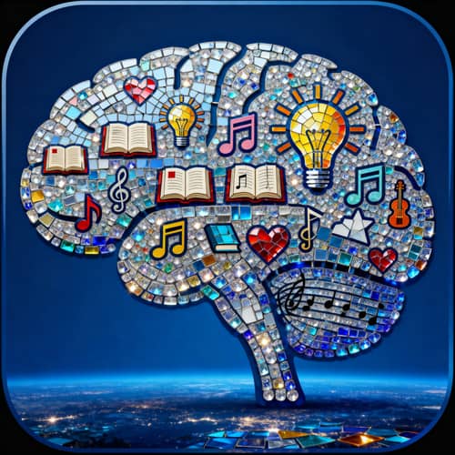 Creative Mosaic Brain Design for Logos & Icons