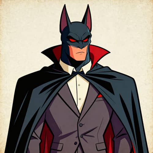 1950s Gentleman Bat Illustration | Unique Vector Art 1950s Gentleman Bat Illustration | Unique Vector Art
