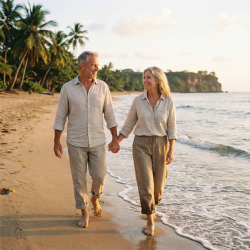 Hand in Hand on the Beach - Photo Montage Hand in Hand on the Beach - Photo Montage