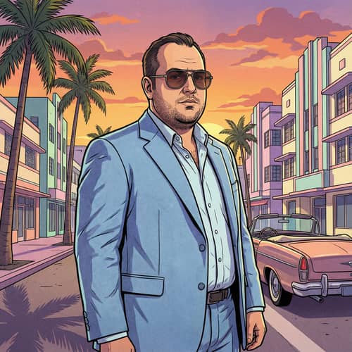 GTA Vice City Inspired Art: 80s Miami Vibes