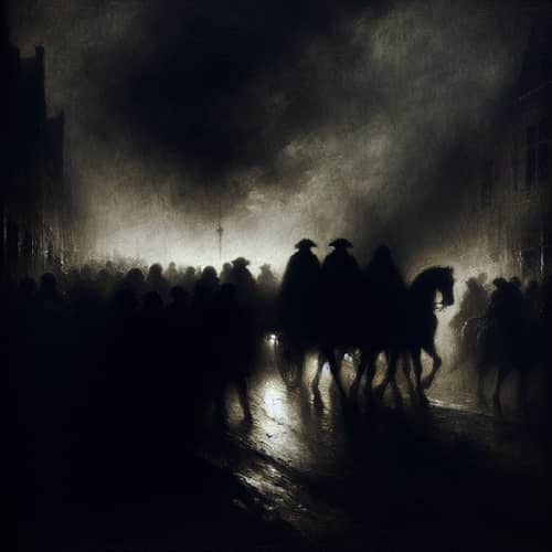 Dark and Dreary Night with Menacing Figures - Inspired by Rubens