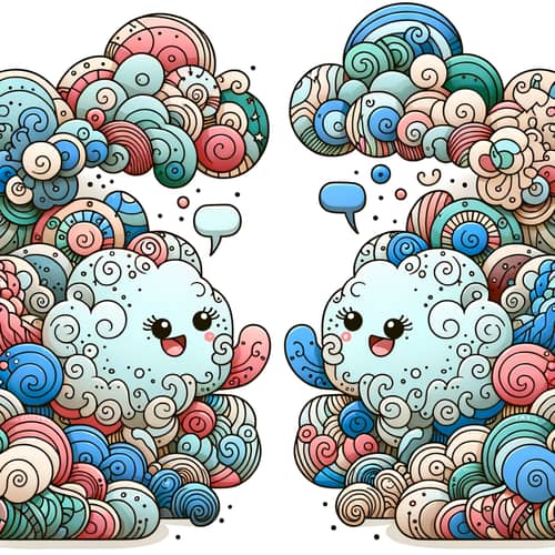 Enchanting Coloring Page with Whimsical Clouds for Kids
