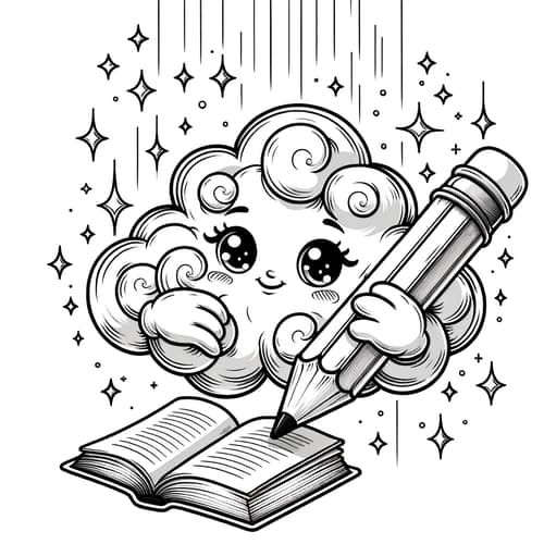Whimsical Cloud Coloring Page | Printable & Online Sharing