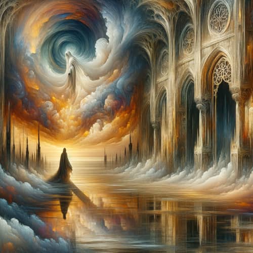 Soulful Journey of Death in Surrealism Art Style