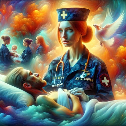 Navy Hospital Corpsman in Ethereal Dreamscape