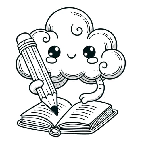 Whimsical Cloud Coloring Page for Children | Printable & Online Sharing